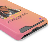 Brown Skin Phone Case With Card Holder