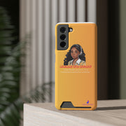 Brown Skin Phone Case With Card Holder