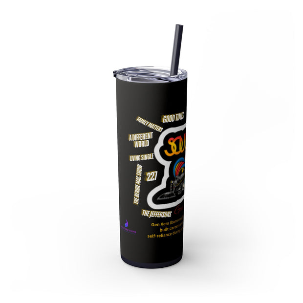 Generation X Skinny Tumbler with Straw, 20oz