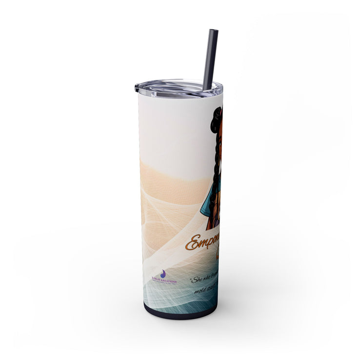 Brown Skin Girl Inspirational  Skinny  Tumbler, 20oz