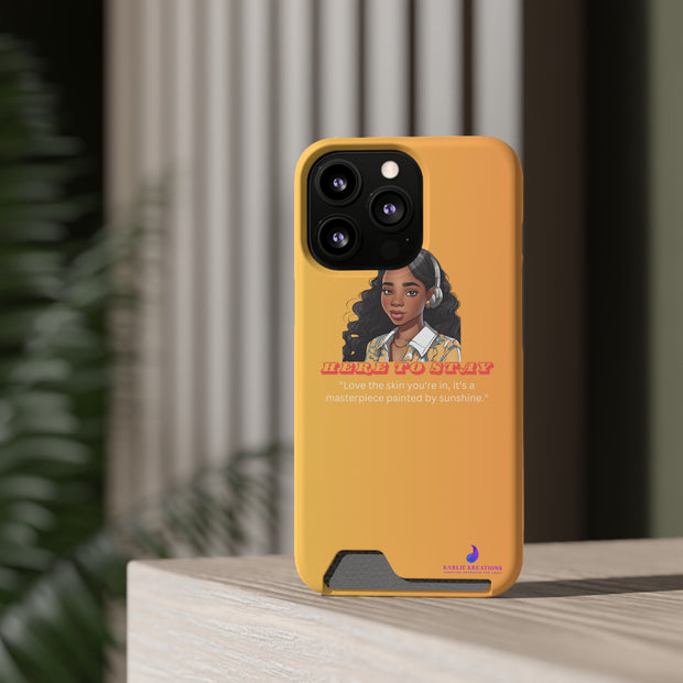 Brown Skin Phone Case With Card Holder