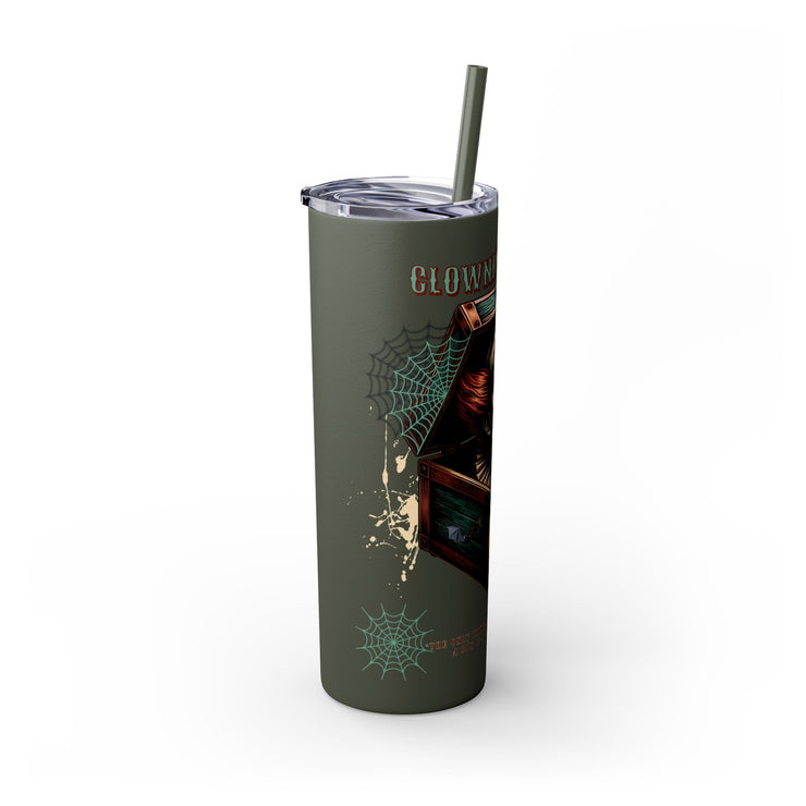 Clowning Around Skinny Tumbler with Straw, 20oz