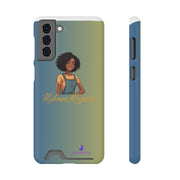 Brown Skin Phone Case With Card Holder