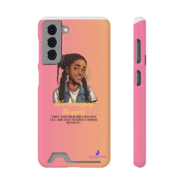 Brown Skin Phone Case With Card Holder