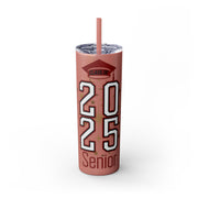 Senior 2025 Skinny Tumbler with Straw, 20oz