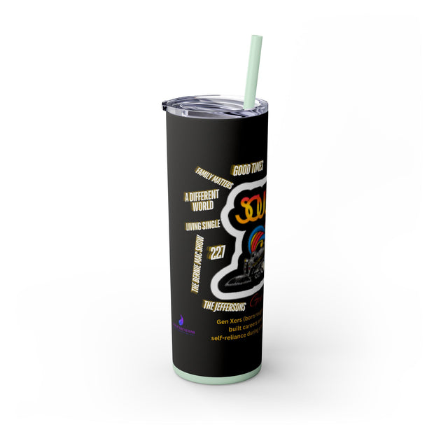 Generation X Skinny Tumbler with Straw, 20oz