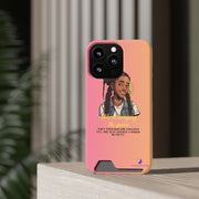 Brown Skin Phone Case With Card Holder