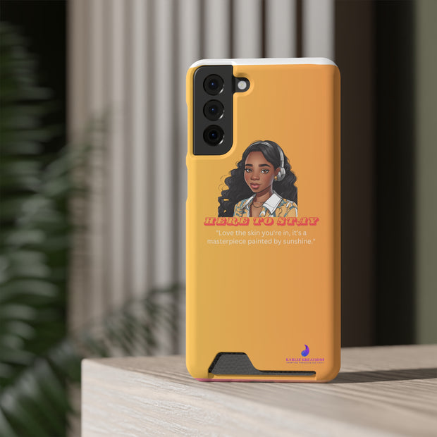 Brown Skin Phone Case With Card Holder