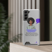 Brown Skin Phone Case With Card Holder