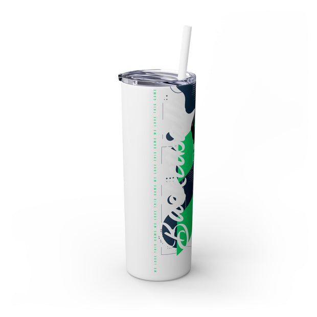 Basketball Skinny Tumbler with Straw, 20oz