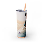 Brown Skin Girl Inspirational  Skinny  Tumbler, 20oz