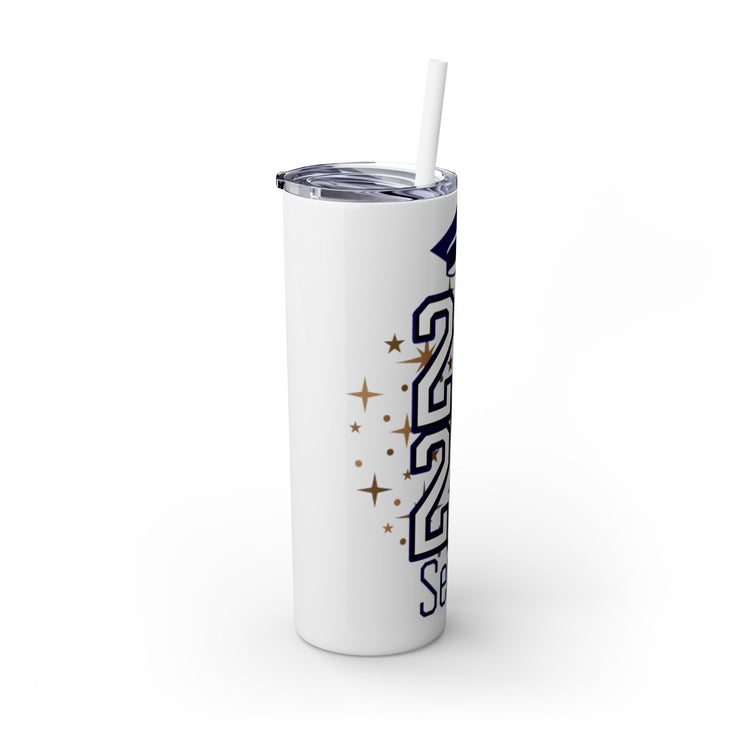 Senior 2025 Skinny Tumbler with Straw, 20oz