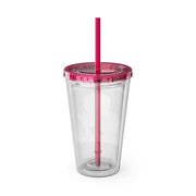 Lion Sunsplash Tumbler with Straw, 16oz