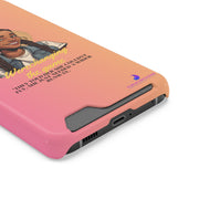 Brown Skin Phone Case With Card Holder