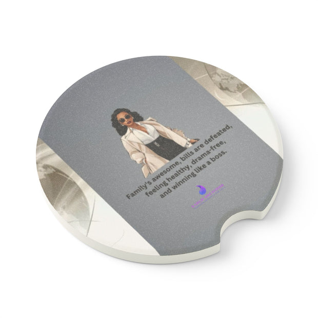 Business Woman Soapstone Car Coaster