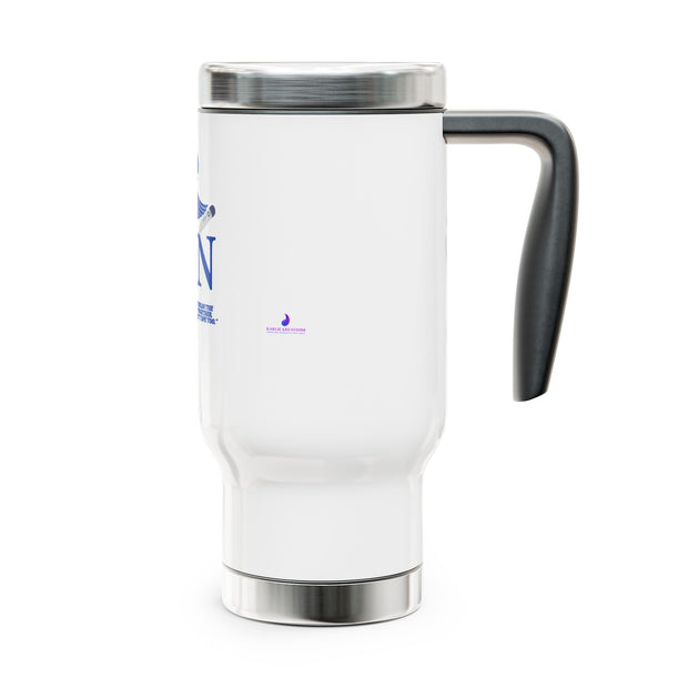 RN Nurse Stainless Steel Travel Mug with Handle, 14oz