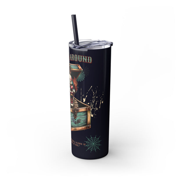 Clowning Around Skinny Tumbler with Straw, 20oz