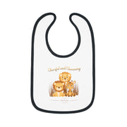 Lion Baby Contrast Trim Jersey Bib