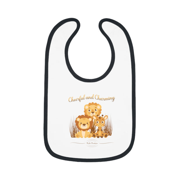 Lion Baby Contrast Trim Jersey Bib