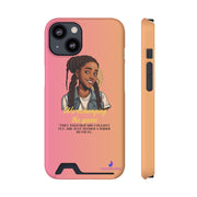 Brown Skin Phone Case With Card Holder