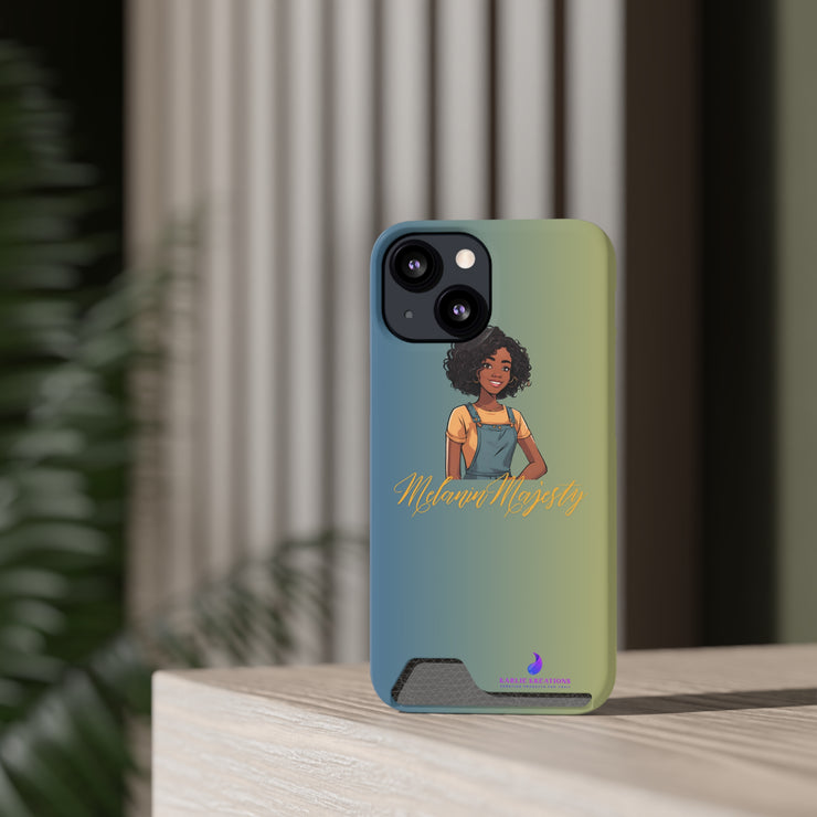 Brown Skin Phone Case With Card Holder