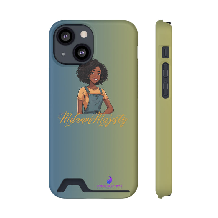 Brown Skin Phone Case With Card Holder