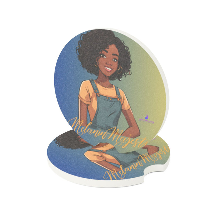 Brown Skin Soapstone Car Coaster