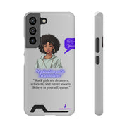 Brown Skin Phone Case With Card Holder