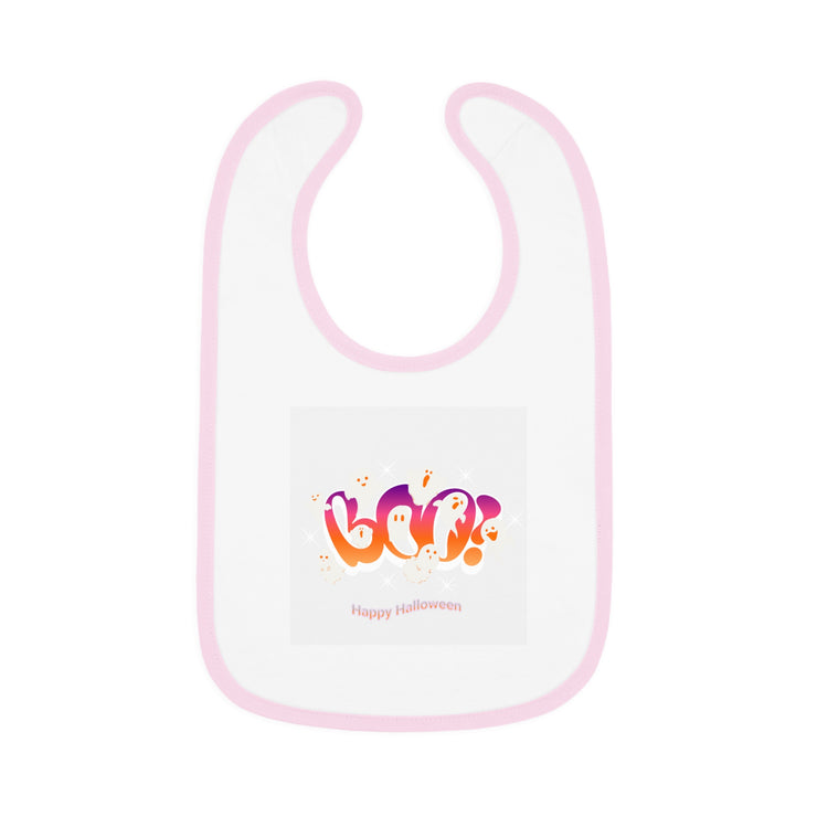 Boo-2 Baby Contrast Trim Jersey Bib