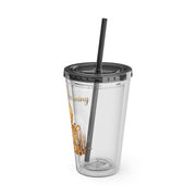 Lion Sunsplash Tumbler with Straw, 16oz