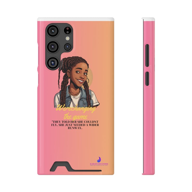 Brown Skin Phone Case With Card Holder