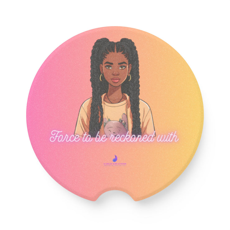 Brown Skin Soapstone Car Coaster