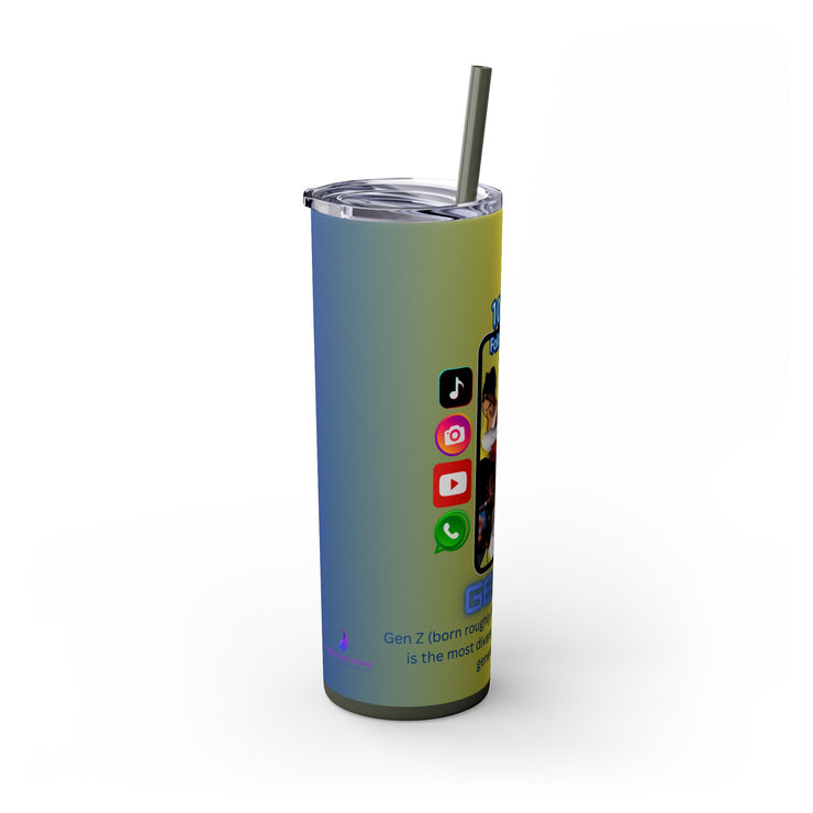 Gen-Z Skinny Tumbler with Straw, 20oz