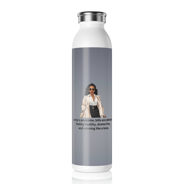 Business Woman Slim Water Bottle