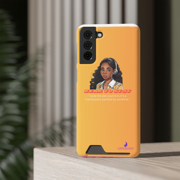 Brown Skin Phone Case With Card Holder