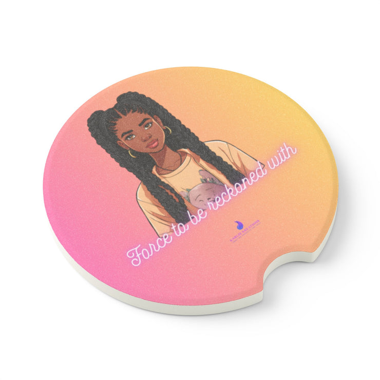 Brown Skin Soapstone Car Coaster