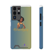 Brown Skin Phone Case With Card Holder