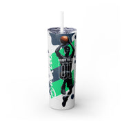 Basketball Skinny Tumbler with Straw, 20oz