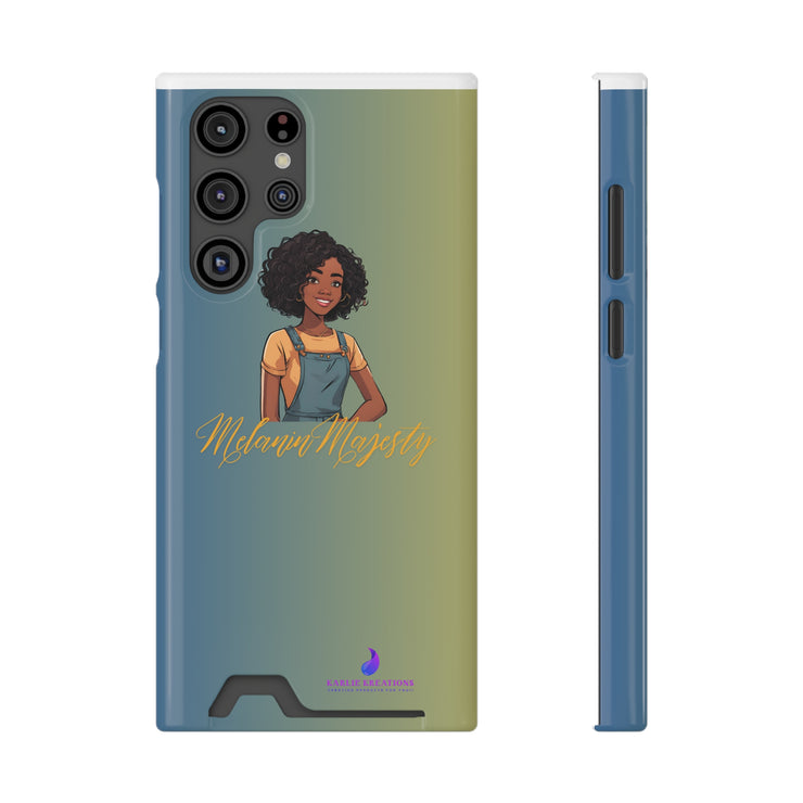 Brown Skin Phone Case With Card Holder