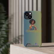 Brown Skin Phone Case With Card Holder