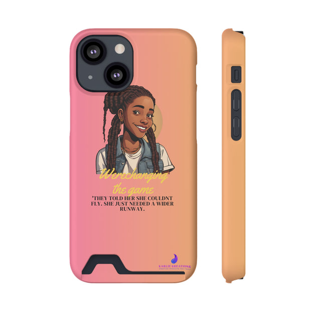 Brown Skin Phone Case With Card Holder