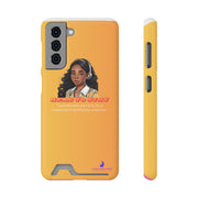 Brown Skin Phone Case With Card Holder