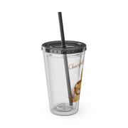 Lion Sunsplash Tumbler with Straw, 16oz