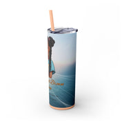 Brown Skin Girl Inspirational  Skinny  Tumbler, 20oz