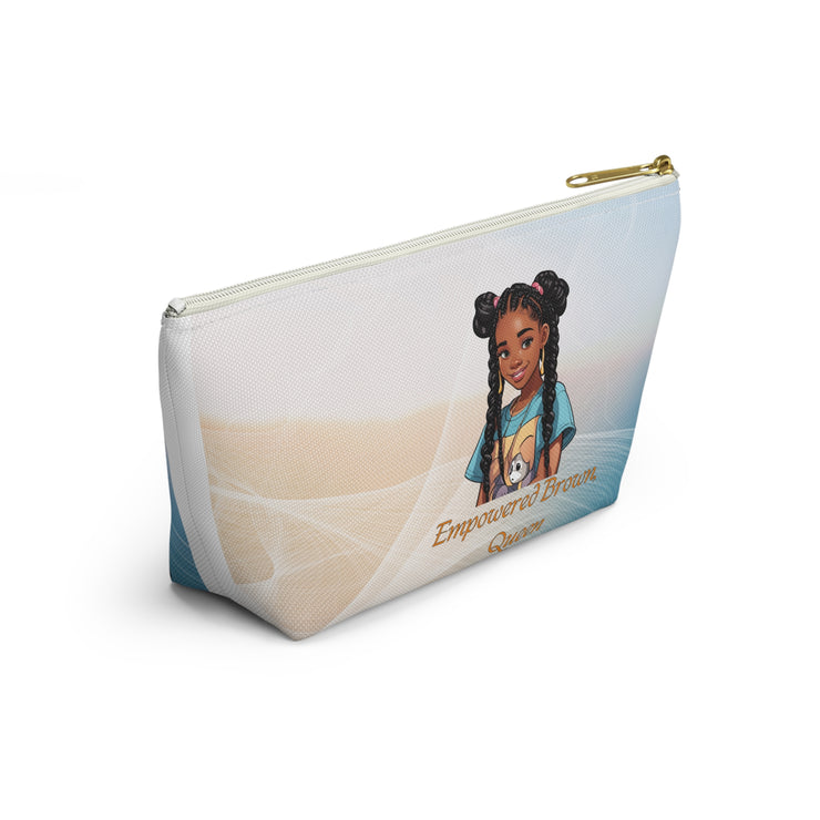 Brown Skin Accessory Pouch w T-bottom