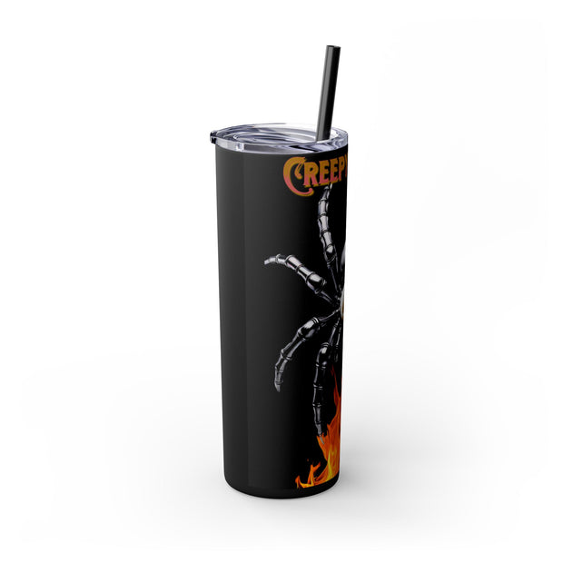 Spider Skinny Tumbler with Straw, 20oz