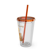 Lion Sunsplash Tumbler with Straw, 16oz