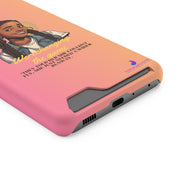 Brown Skin Phone Case With Card Holder