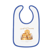 Lion Baby Contrast Trim Jersey Bib