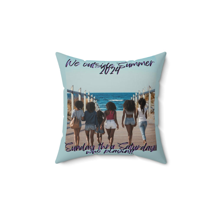 Summer 2024 Spun Polyester Square Pillow